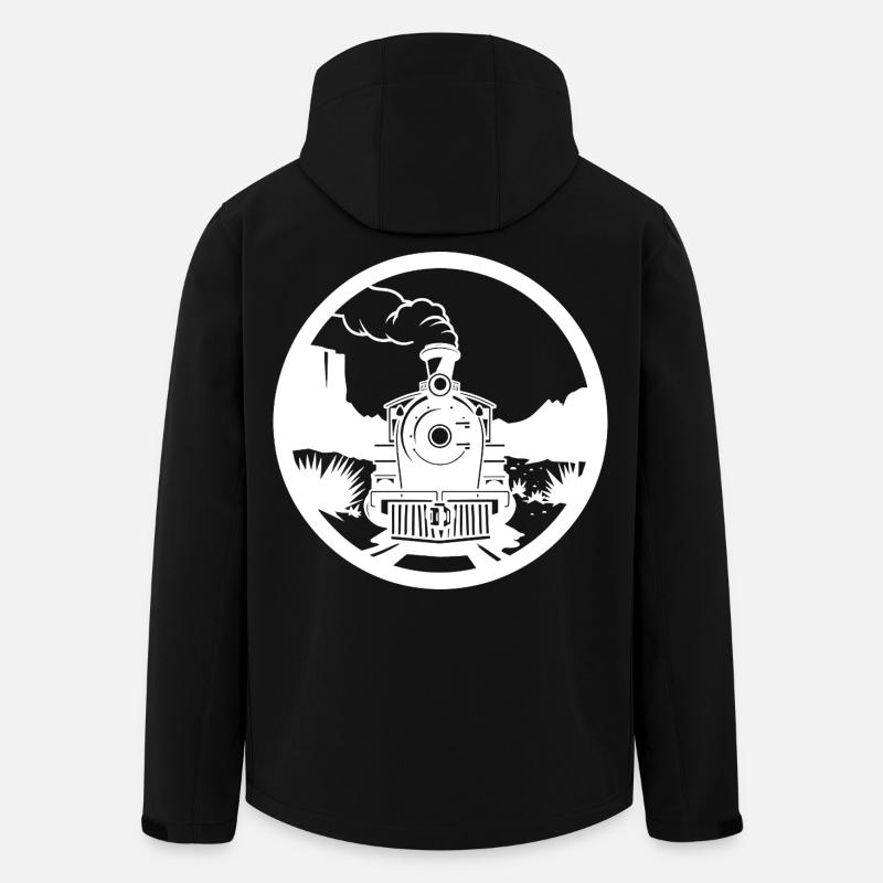 Railway Drawing - Men’s Recycled Softshell Jacket by Stanley/Stella - black