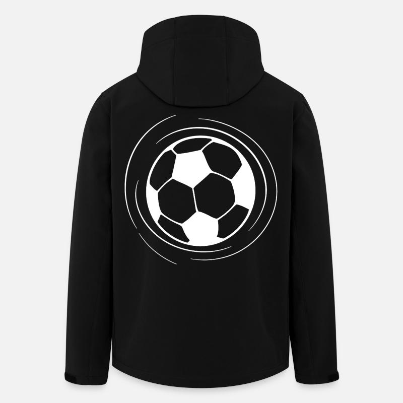 Fußball Skizze - Recycelte Männer Softshell-Jacke von Stanley/Stella - Schwarz