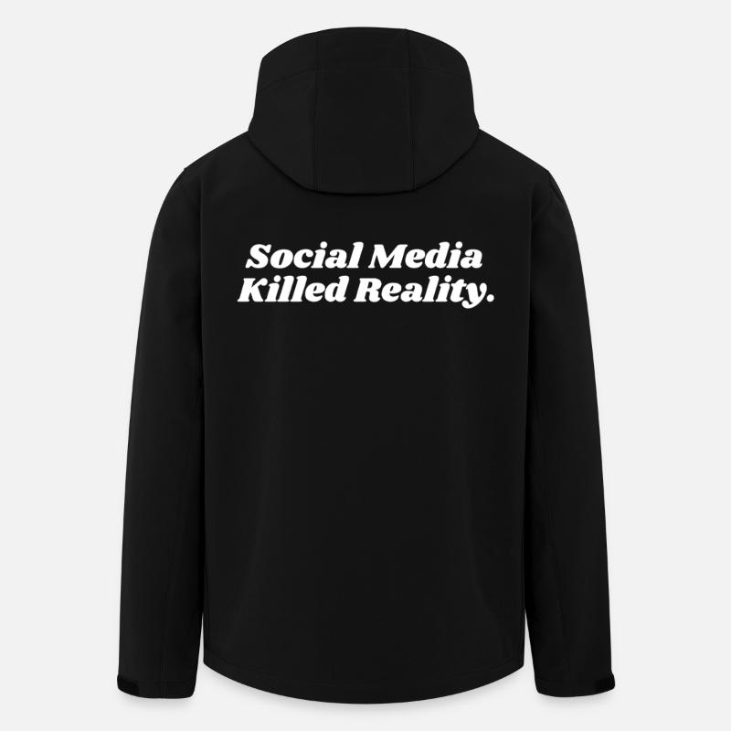 SOCIAL MEDIA KILLED REALITY - Recycelte Männer Softshell-Jacke von Stanley/Stella - Schwarz