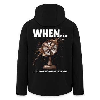 Funny Murphy's Law Meme Disaster Office Colleagues - Men’s Recycled Softshell Jacket by Stanley/Stella - black - Back - AI Model Male 185 light (185cm)