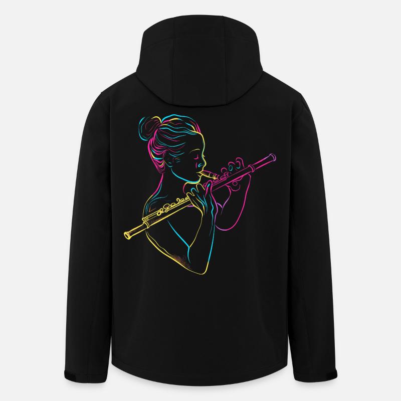 Flötenmädchen 80er Jahre - Recycelte Männer Softshell-Jacke von Stanley/Stella - Schwarz