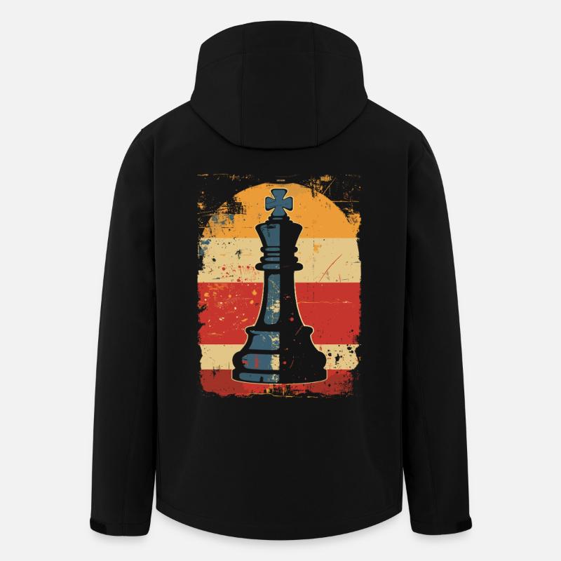 Schachfigur Steamwave - Recycelte Männer Softshell-Jacke von Stanley/Stella - Schwarz