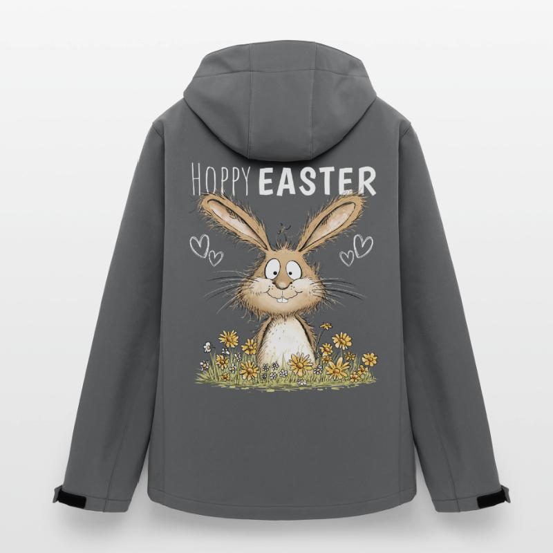 Hoppy Easter Easter Bunny Easter Motif Easter Bunny Men’s Recycled Softshell Jacket by Stanley/Stella