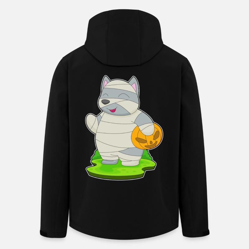 Cat Halloween Mummy - Men’s Recycled Softshell Jacket by Stanley/Stella - black