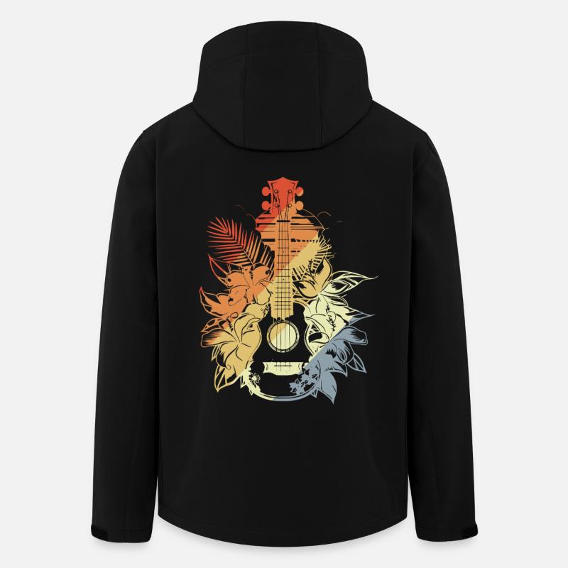 Ukulele Cartoon Look - Recycelte Männer Softshell-Jacke von Stanley/Stella - Schwarz