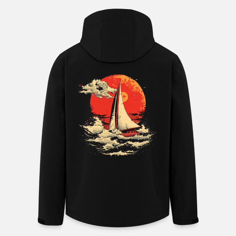 Sailing 90s Look - Men’s Recycled Softshell Jacket by Stanley/Stella - black