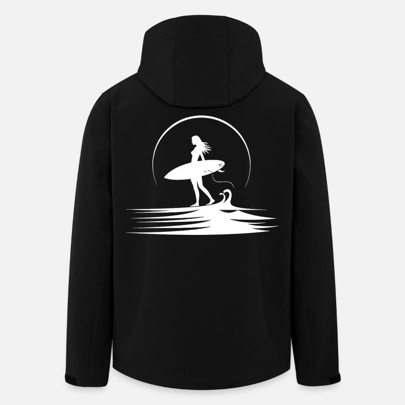 Surferin - Recycelte Männer Softshell-Jacke von Stanley/Stella - Schwarz