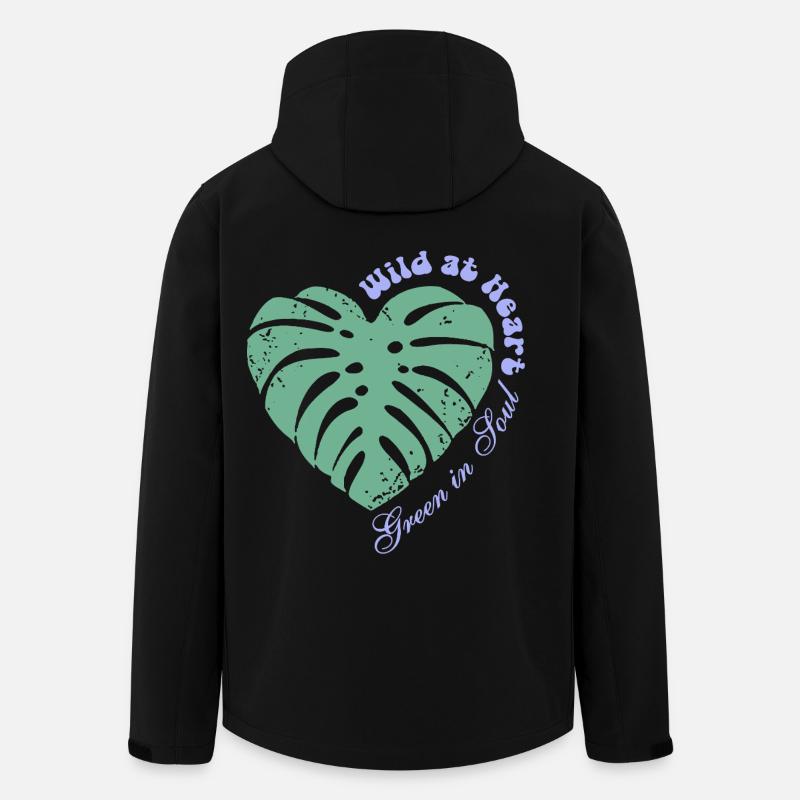 Sauvage dans l’âme – Vert dans l’âme - Veste softshell homme en polyester recyclé Stanley/Stella - noir