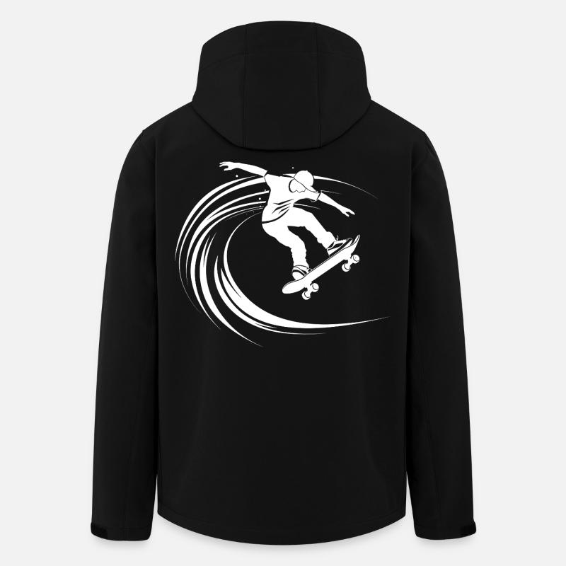 Skateboarder Drawing - Men’s Recycled Softshell Jacket by Stanley/Stella - black