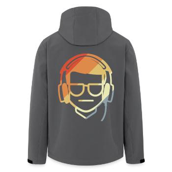 Gamer Drawing Retro - Men’s Recycled Softshell Jacket by Stanley/Stella - black - Back - AI Model Male 185 light (185cm)