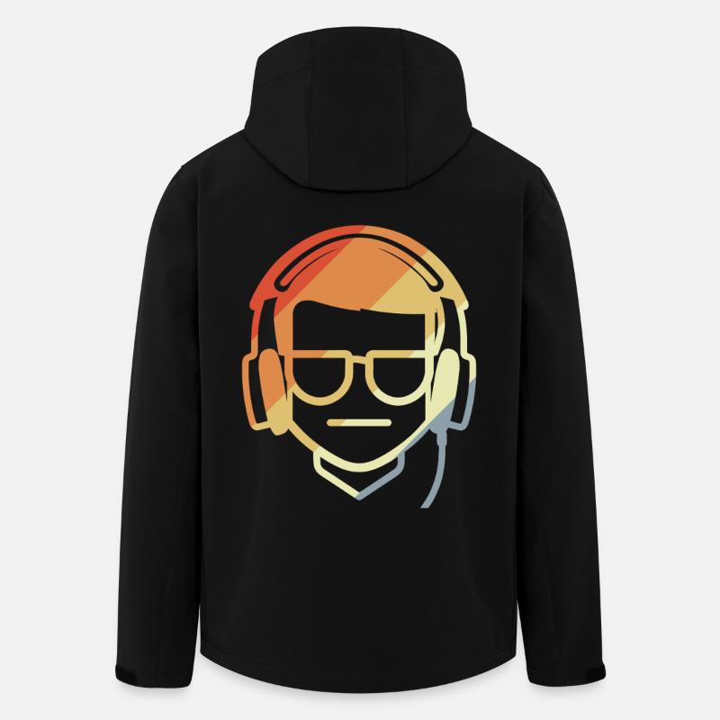 Gamer Zeichnung Retro - Recycelte Männer Softshell-Jacke von Stanley/Stella - Schwarz