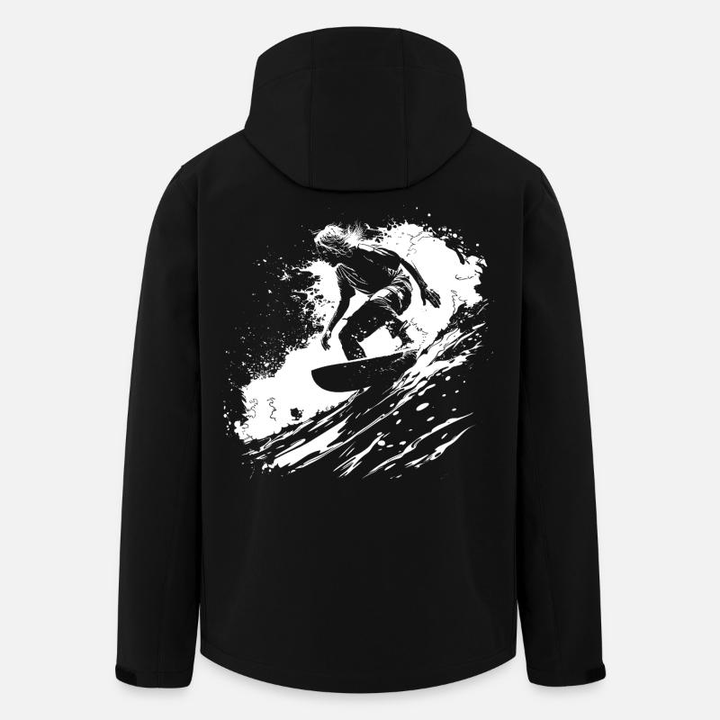Surf - Veste softshell homme en polyester recyclé Stanley/Stella - noir