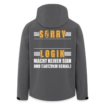 Métier Personnalisable Logique Nom Cadeau Drôle - Veste softshell homme en polyester recyclé Stanley/Stella - noir - Dos - AI Model Male 185 light (185cm)