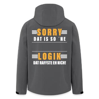 Beruf Personalisierbar Name Geschenk Lustig Spruch - Recycelte Männer Softshell-Jacke von Stanley/Stella - Schwarz - Hinten - AI Model Male 185 light (185cm)