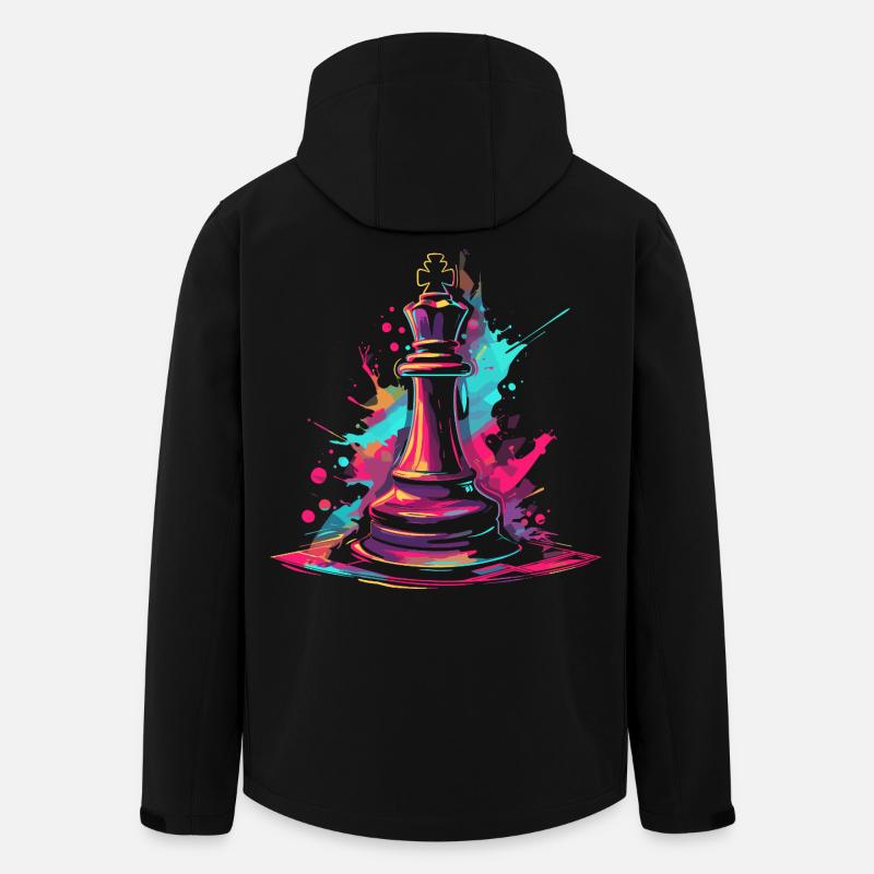 Chess Graffiti - Men’s Recycled Softshell Jacket by Stanley/Stella - black