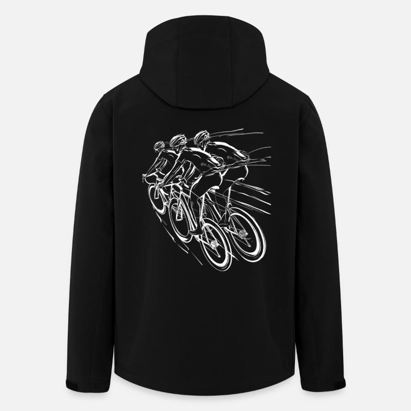 Road Cyclist Sketch - Men’s Recycled Softshell Jacket by Stanley/Stella - black