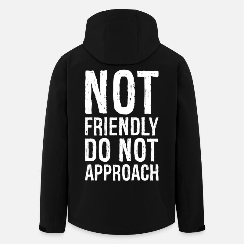 pas amical ne pas approcher - Veste softshell homme en polyester recyclé Stanley/Stella - noir