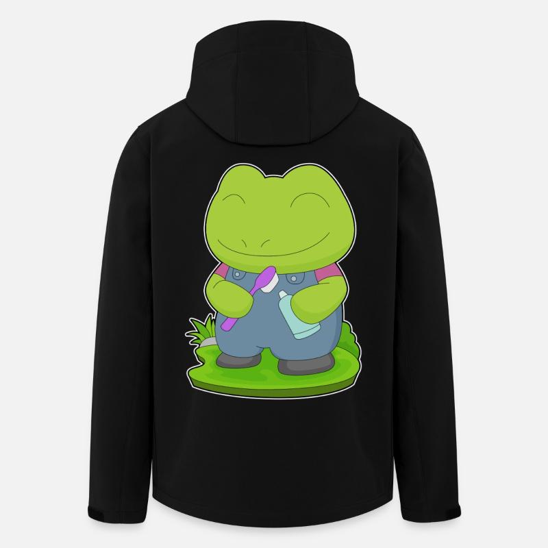 Frog Toothbrush - Men’s Recycled Softshell Jacket by Stanley/Stella - black