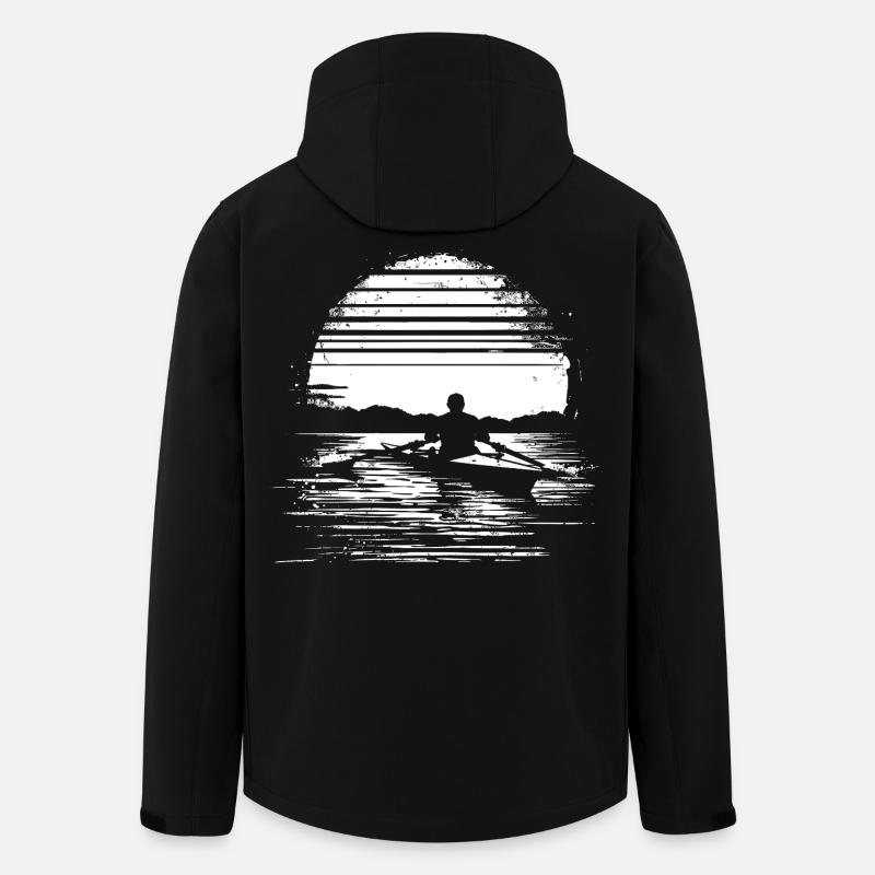 Rudern Skizze - Recycelte Männer Softshell-Jacke von Stanley/Stella - Schwarz