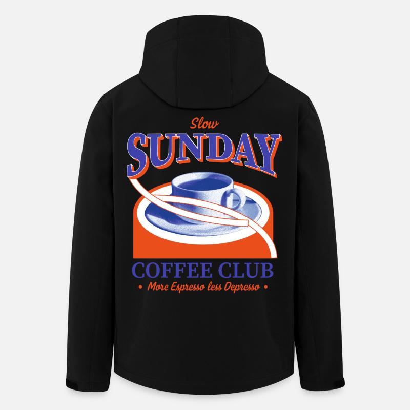 Kaffeeclub am Sonntag - Recycelte Männer Softshell-Jacke von Stanley/Stella - Schwarz