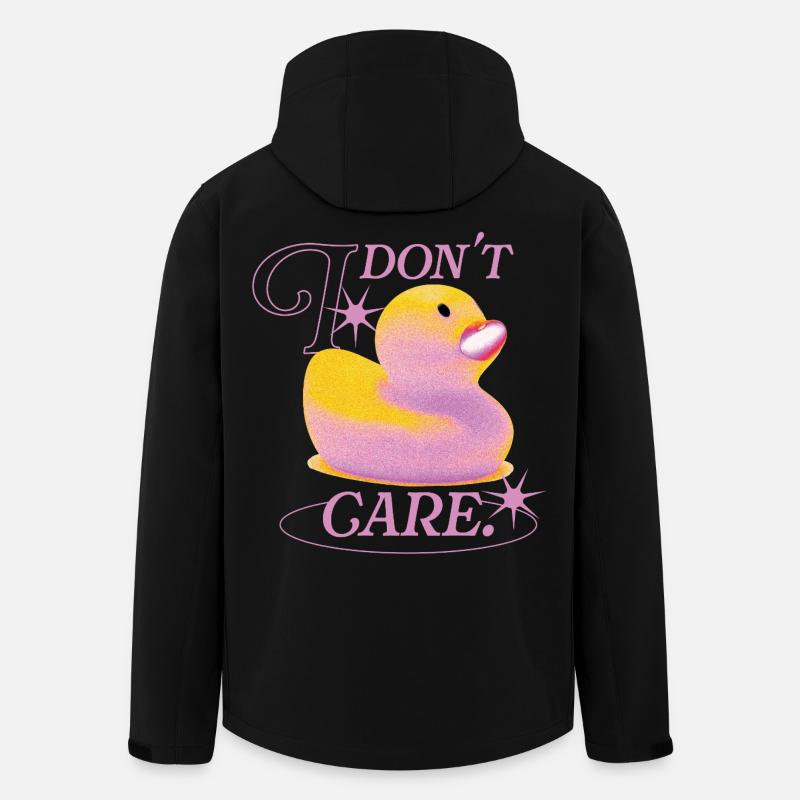 I Don’t Care Duck - Recycelte Männer Softshell-Jacke von Stanley/Stella - Schwarz