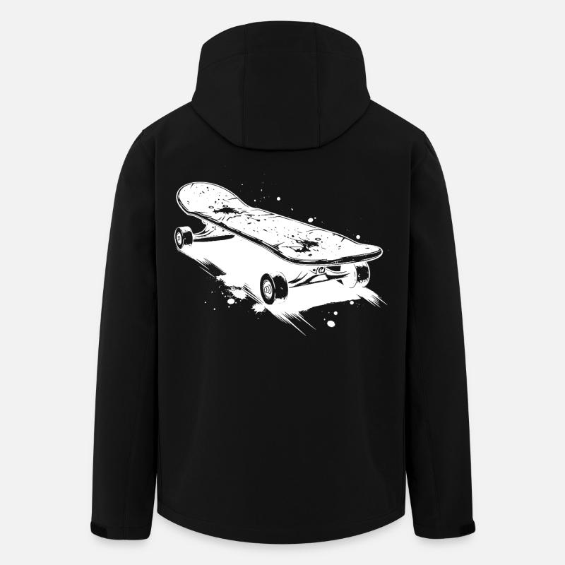 Skateboard Sketch - Men’s Recycled Softshell Jacket by Stanley/Stella - black