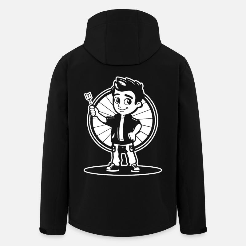 Little Darts Player Comic Look - Men’s Recycled Softshell Jacket by Stanley/Stella - black