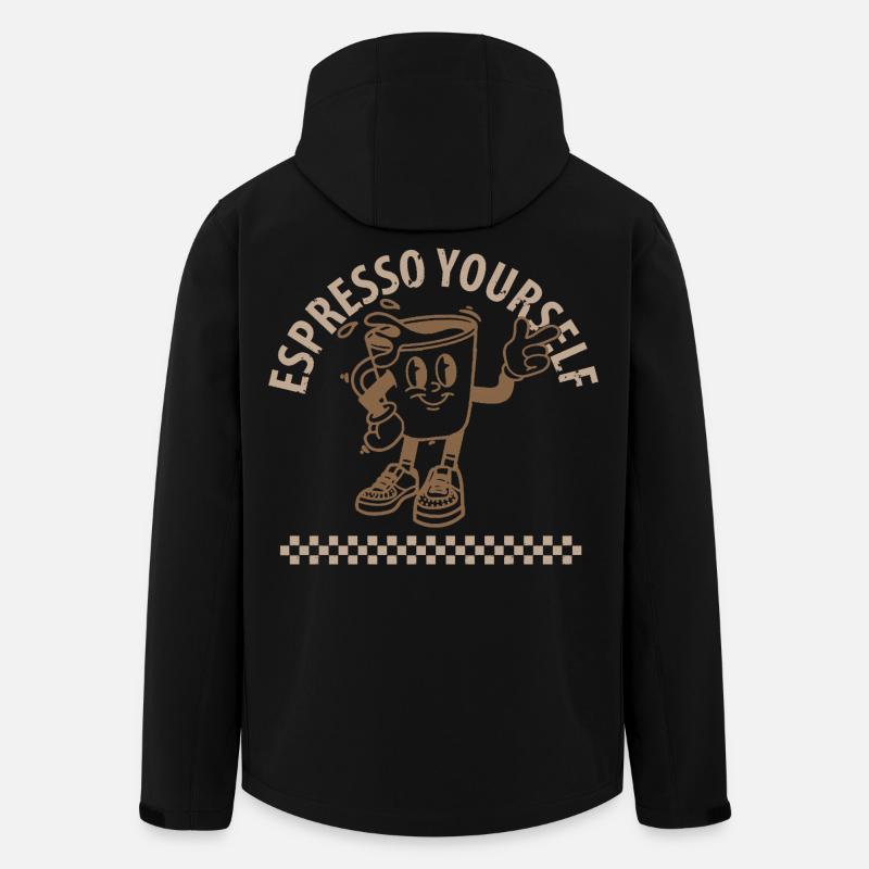 Espresso Yourself Coffee - Recycelte Männer Softshell-Jacke von Stanley/Stella - Schwarz