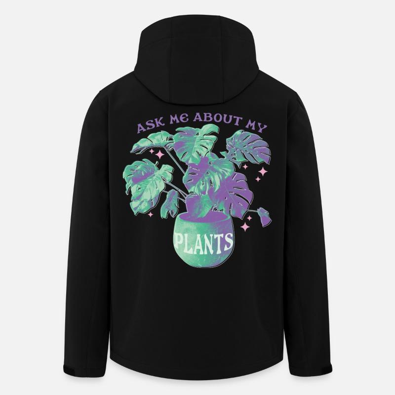 Ask Me About My Plants - Recycelte Männer Softshell-Jacke von Stanley/Stella - Schwarz