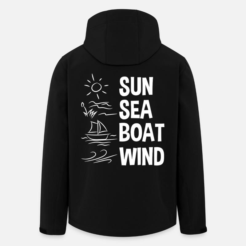 Sun Sea Boat Wind - Men’s Recycled Softshell Jacket by Stanley/Stella - black