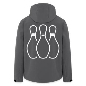 Bowling Pins - Recycelte Männer Softshell-Jacke von Stanley/Stella - Schwarz - Hinten - AI Model Male 185 light (185cm)