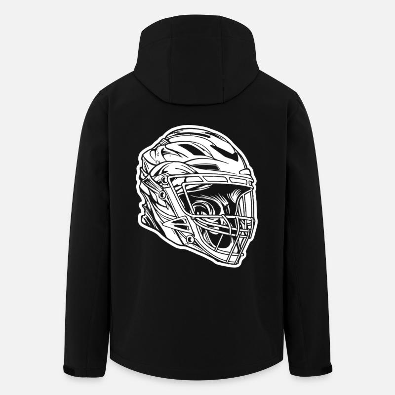 Lacrosse Helmet Sketch - Men’s Recycled Softshell Jacket by Stanley/Stella - black