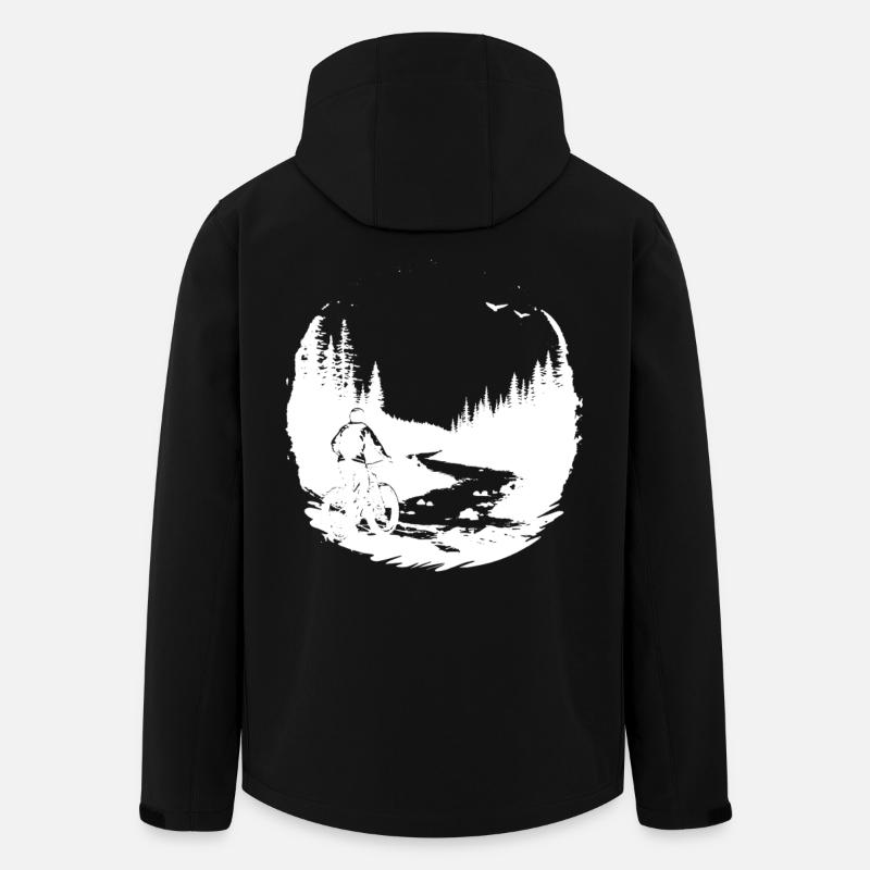 Mountainbiken - Recycelte Männer Softshell-Jacke von Stanley/Stella - Schwarz