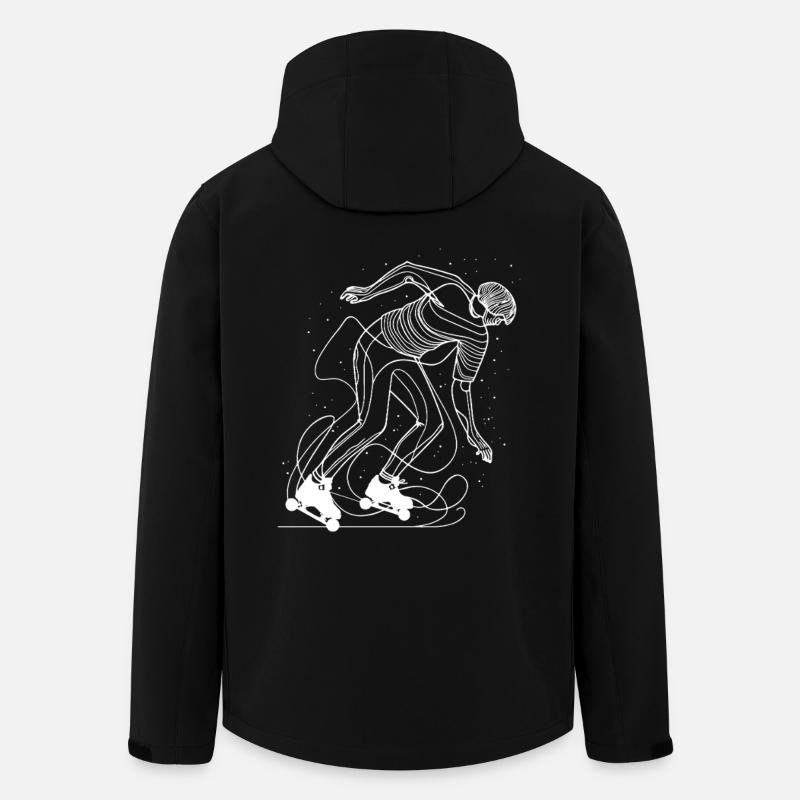 Roller Skater Line Art - Men’s Recycled Softshell Jacket by Stanley/Stella - black