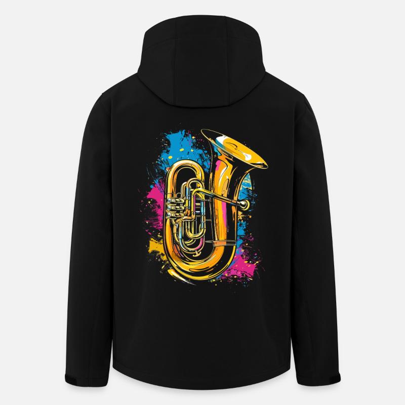 Tuba Streetart - Recycelte Männer Softshell-Jacke von Stanley/Stella - Schwarz