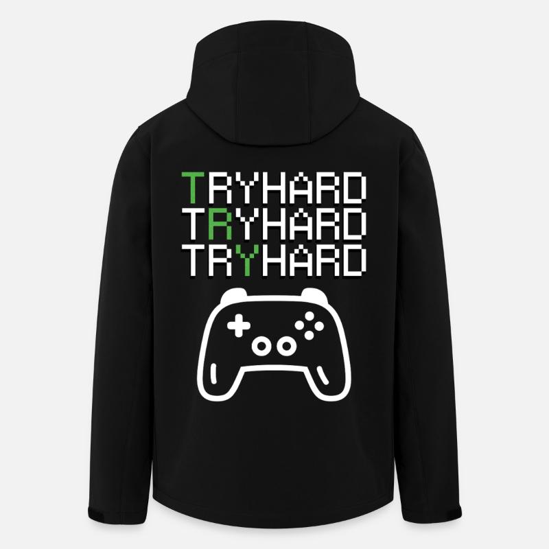 Real Tryhard Gamer Graphics - Men’s Recycled Softshell Jacket by Stanley/Stella - black