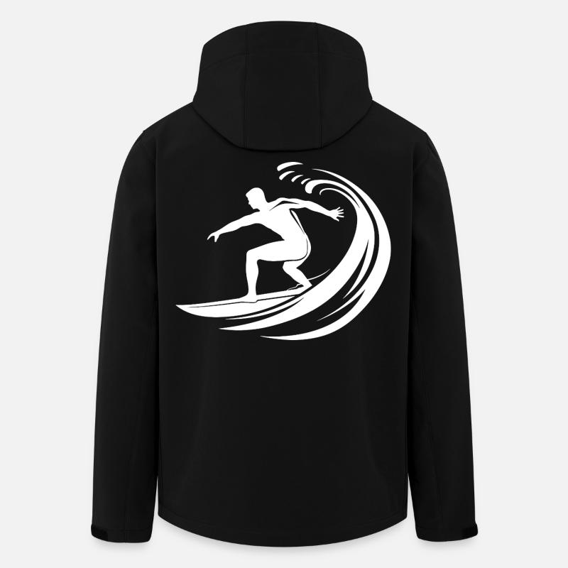 Surfing Logo - Recycelte Männer Softshell-Jacke von Stanley/Stella - Schwarz