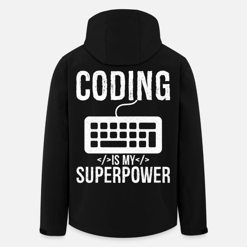 coding is my superpower - Recycelte Männer Softshell-Jacke von Stanley/Stella - Schwarz