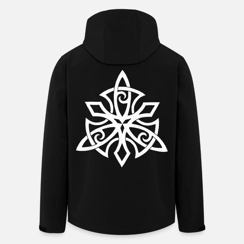 Weiße Wikingerflügel - Recycelte Männer Softshell-Jacke von Stanley/Stella - Schwarz