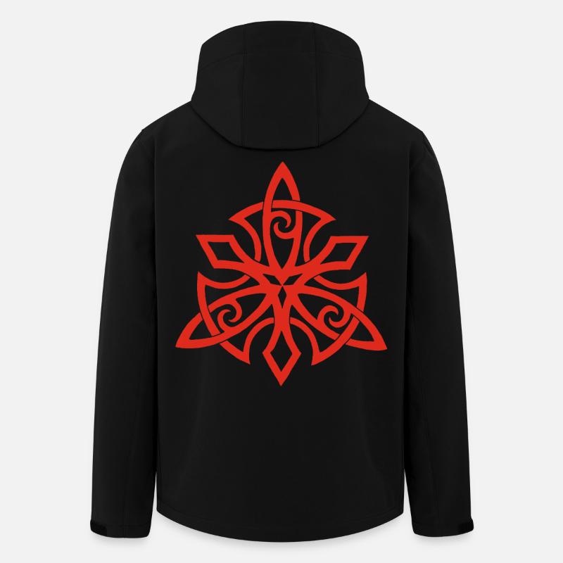 Rote Wikingerflügel - Recycelte Männer Softshell-Jacke von Stanley/Stella - Schwarz