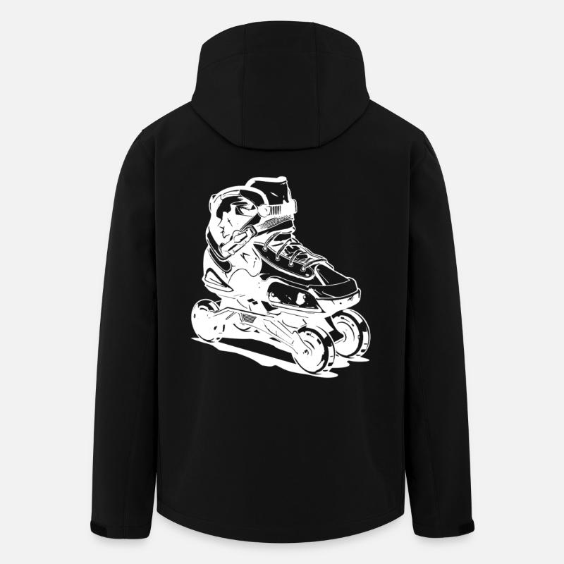 Roller Skates Drawing - Men’s Recycled Softshell Jacket by Stanley/Stella - black