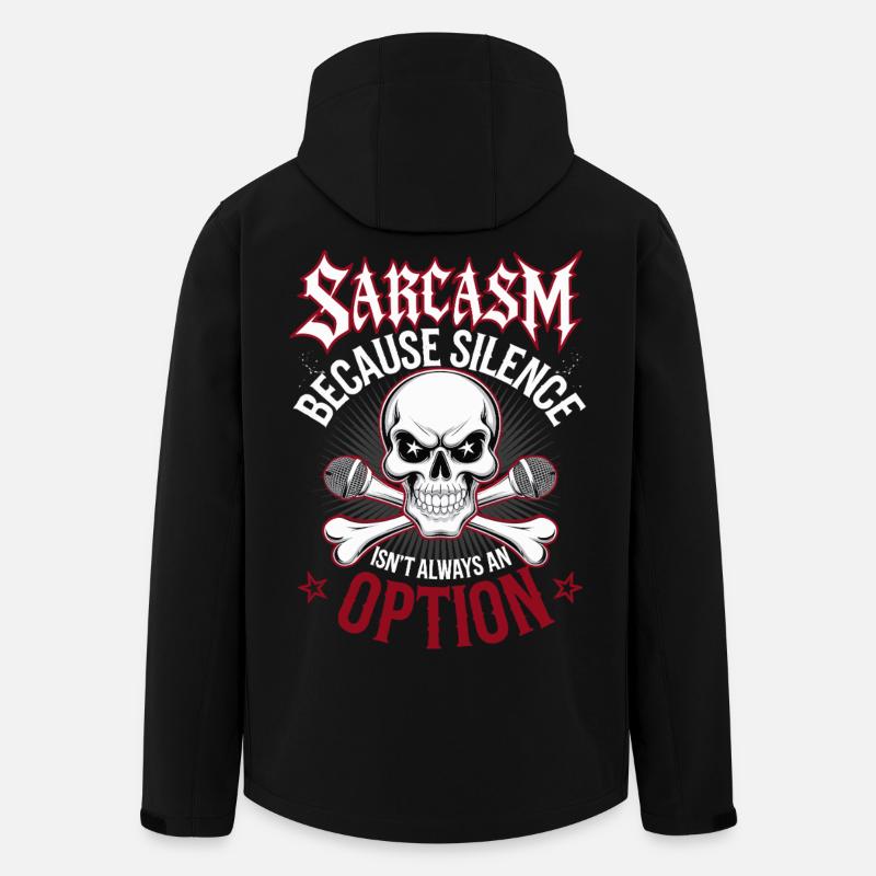 Sarcasm – Silence Isn't Always an Option - Men’s Recycled Softshell Jacket by Stanley/Stella - black