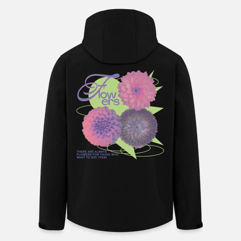 Floral Vision Statement - Recycelte Männer Softshell-Jacke Discoverer von Stanley/Stella - Schwarz