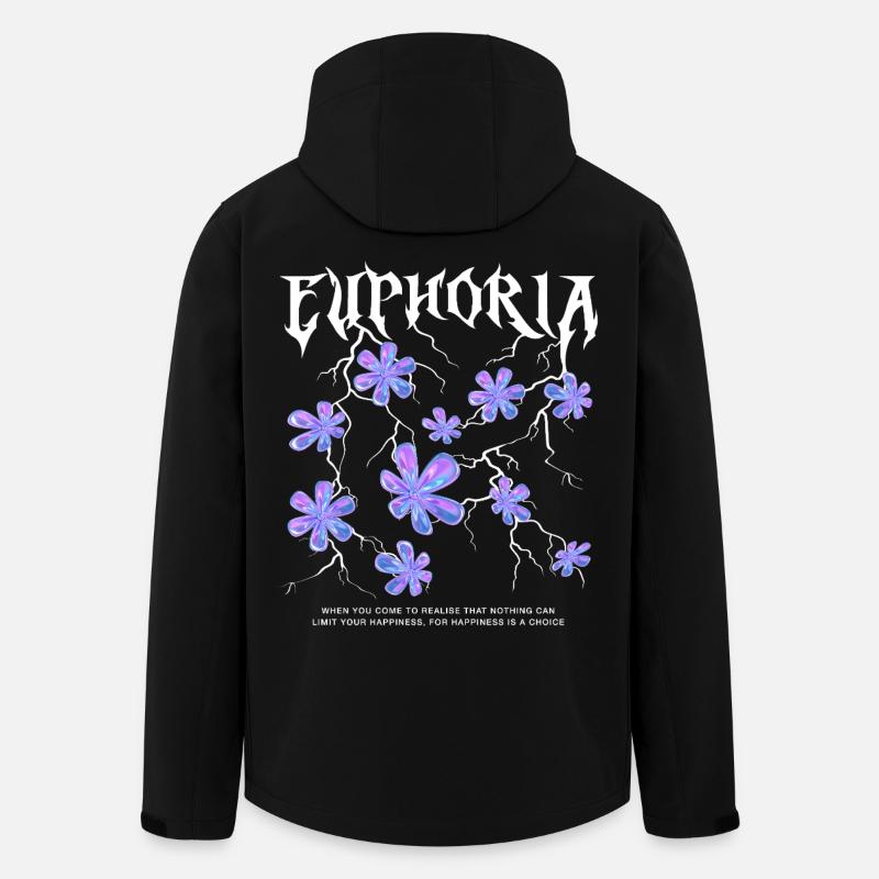 Euphoria Lightning Flowers - Men’s Recycled Softshell Jacket by Stanley/Stella - black