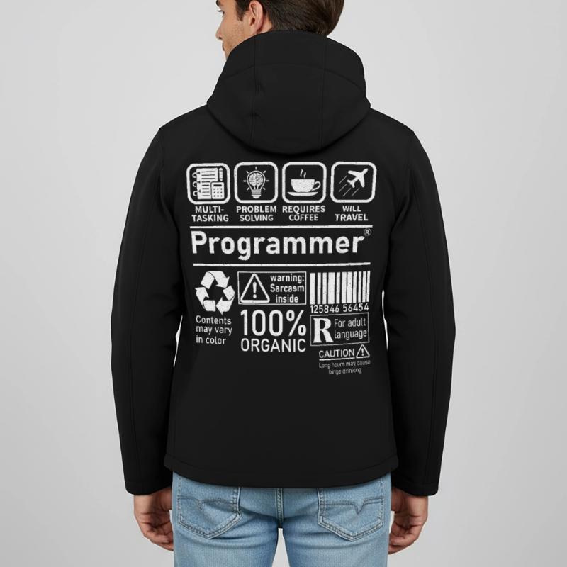 Programmeur multitâche, la résolution de problèmes nécessite Veste softshell homme en polyester recyclé Stanley/Stella