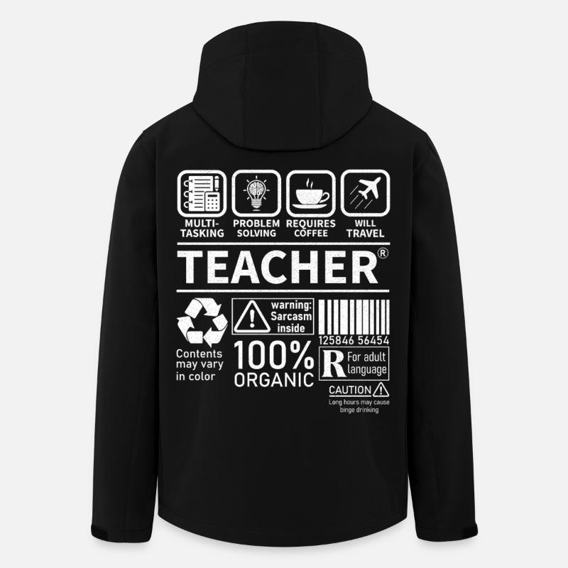 Teacher multi tasking problem solving requires - Recycelte Männer Softshell-Jacke von Stanley/Stella - Schwarz