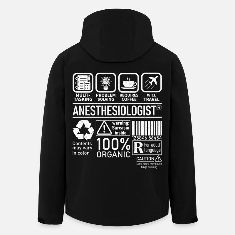 Anesthésiste multitâche résolution de problèmes - Veste softshell homme en polyester recyclé Stanley/Stella - noir