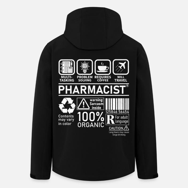 Pharmacien multitâche résolution de problèmes - Veste softshell homme en polyester recyclé Stanley/Stella - noir