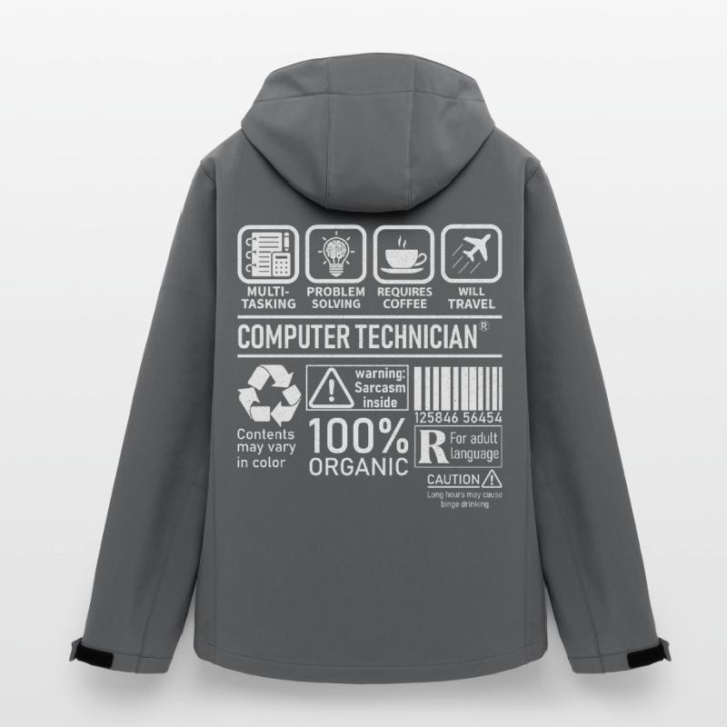 Computer Technician multi tasking problem solving Recycelte Männer Softshell-Jacke von Stanley/Stella