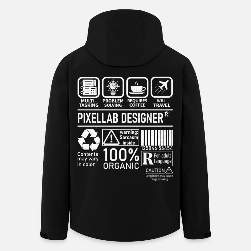 Pixellab Designer multi tasking problem solving - Recycelte Männer Softshell-Jacke von Stanley/Stella - Schwarz